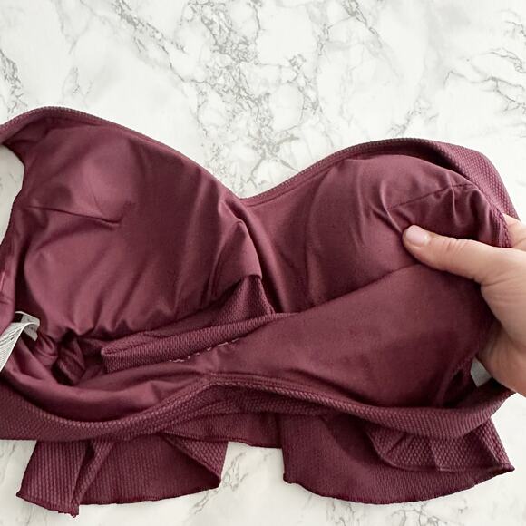 Spanx Pique Longline Flounce Swim Top & Shaping Cheeky Bikini Bottoms Size Small - Picture 12 of 15